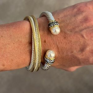 💥LAST CALL (going to Goodwill) - Set of 2 cable bangles 💥